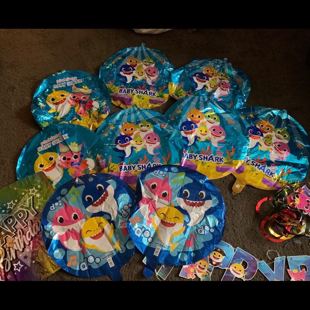 Baby shark birthday decorations